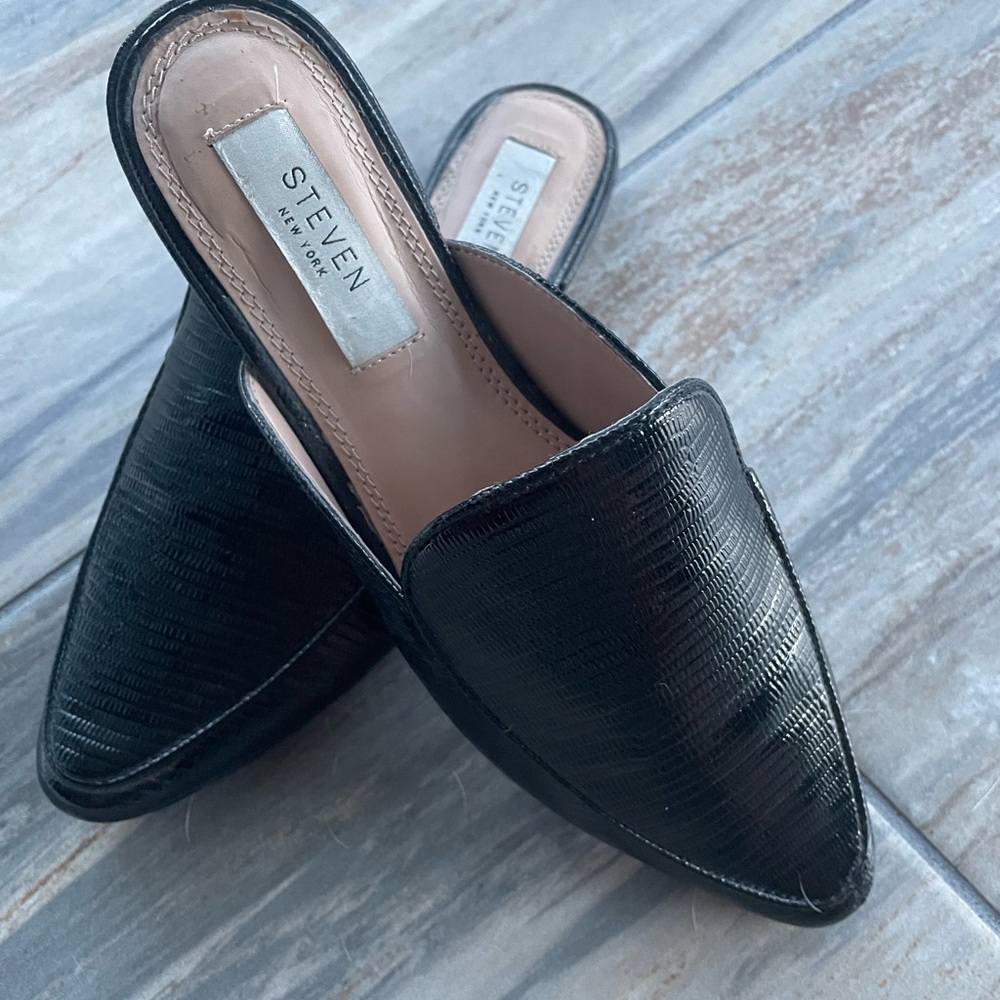 Steven Textured Black Women's Mules Size6 1/2 M